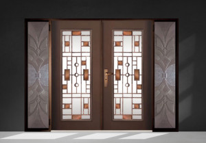 碳纖維防爆門 G01│紅鐵砂色