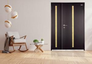 日式玄關門 3│黑砂色