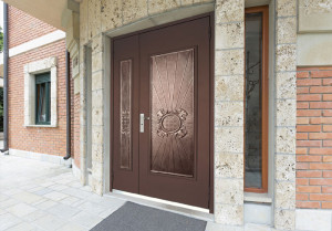 烤漆精雕門 1 皓月│咖啡砂閃銀色