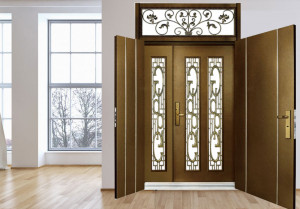 雙玄關門 雙視窗 5│黃古銅色