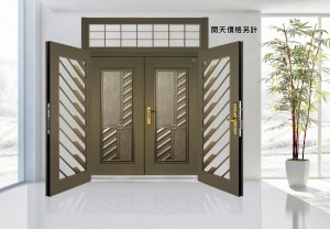 烤漆精雕門 2 盾甲│青銅砂色