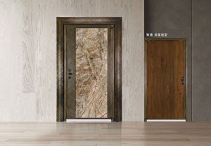 石材玄關門 5│手工菱格紋